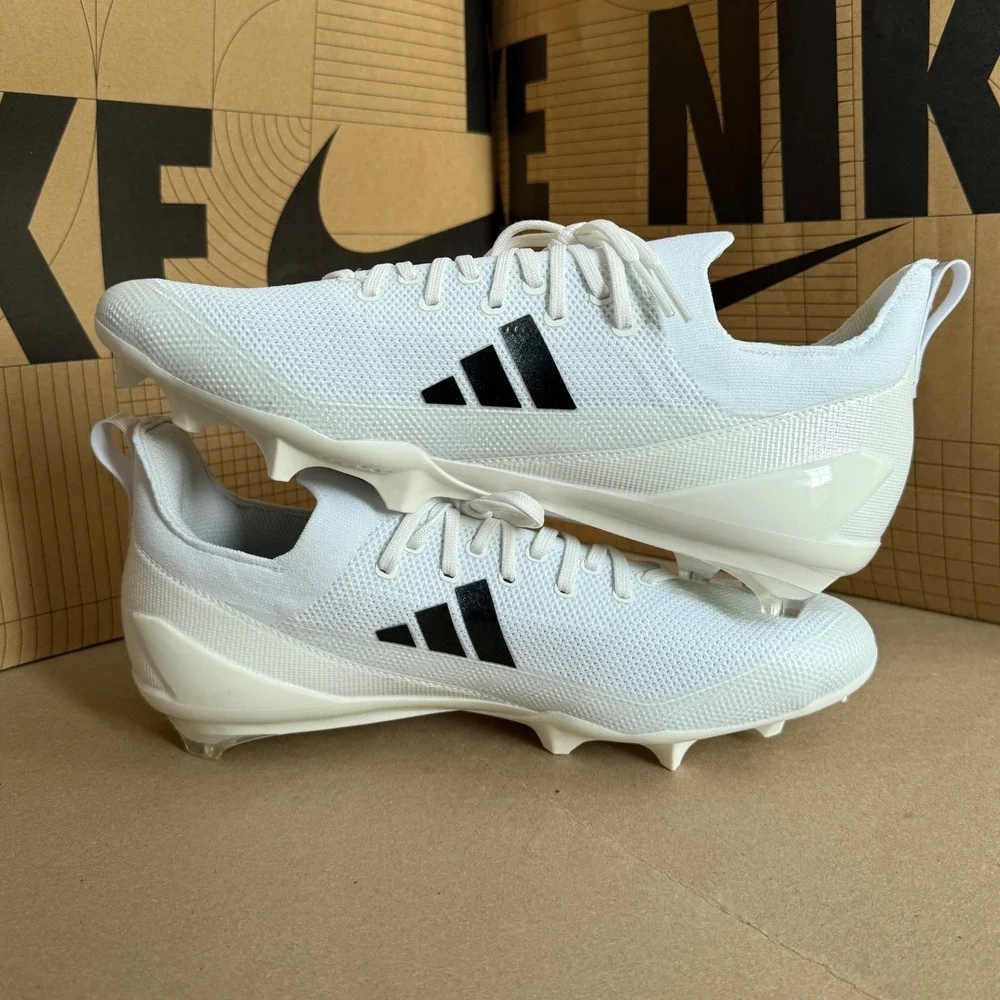 Adidas Adizero Electric +‎ Football Cleats White Black IH7451 Size 13